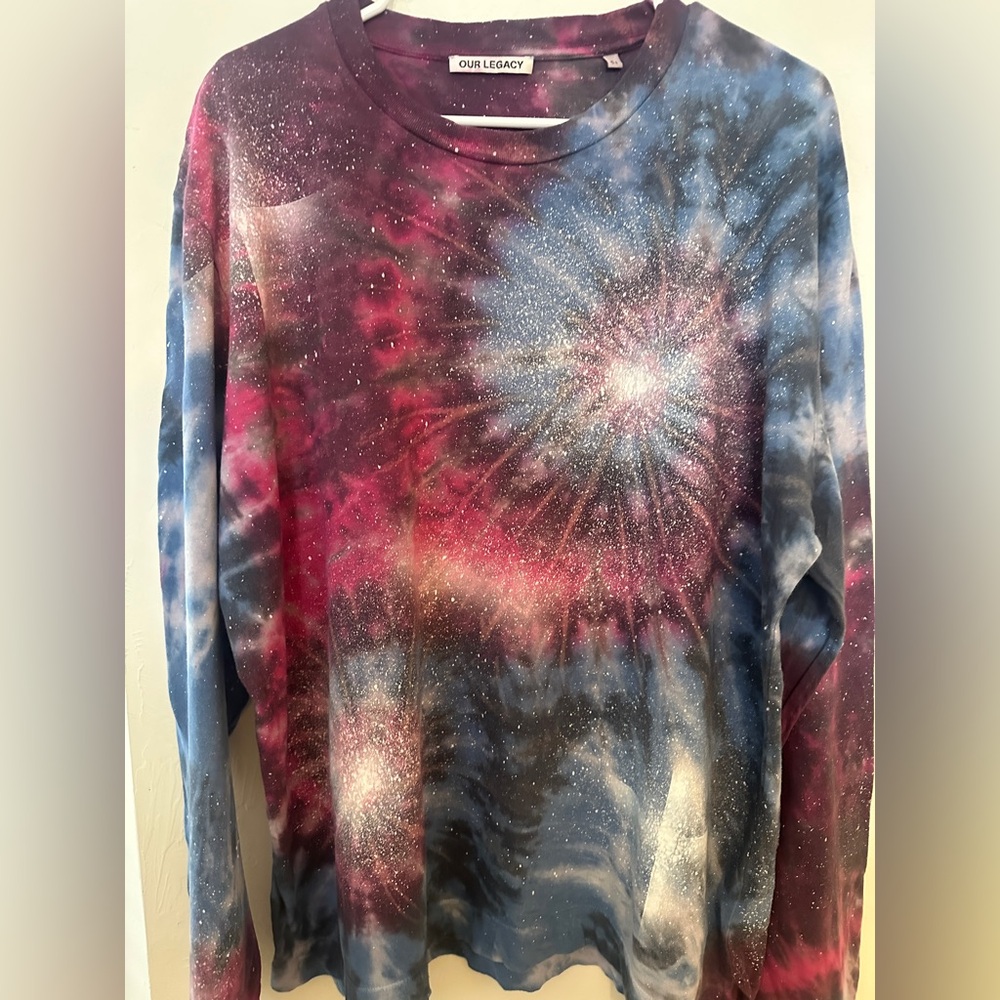 Our Legacy mens tye dye long sleeve Tshirt. 
Size 54
